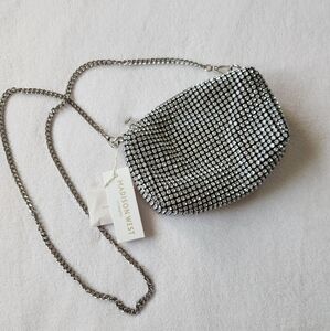 NEW! Madison West Silver Rhinestone Women Bag